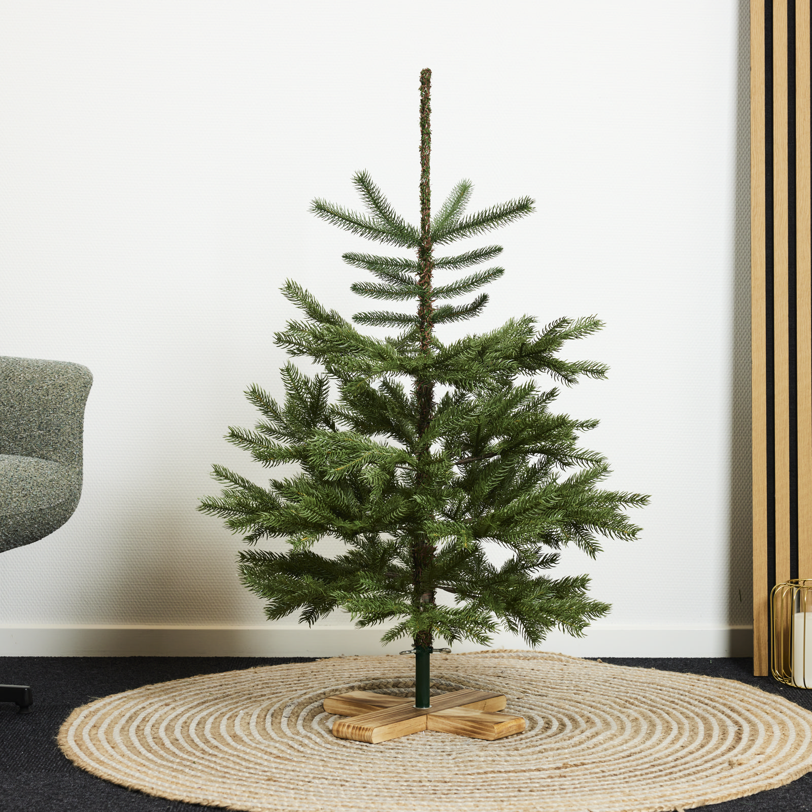 Kunstigt minijuletræ 100 cm på træfod